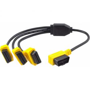 1.6ft OBD2 Splitter Cable,3 Way OBD-II Extension Cable,Full 16 Pin OBD Splitter 1 to 3 Female Y Cable Car Diagnostic