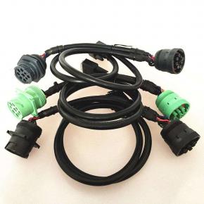 Truck diagnostic cable J1939 Type II green male connector j1939 to obd2 adapter