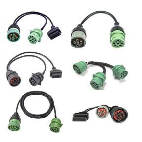 Green J1939 Deutsch to J1939 and OBDII OBD2 Splitter Cable for Truck Auto Diagnostic Tool