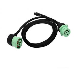 Green 9 pin J1939 male to 9pin J1939 female can bus cable j1939 eld cable