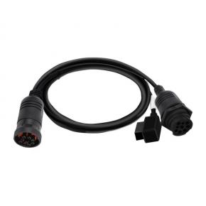 Right angle  black 9-pin type 2 cable for truck automatic diagnostic tool