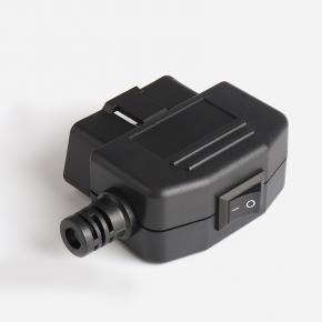 Automotive OBD2 16-pin male connector OBD housing with plug + shell + SR + switch key + screws