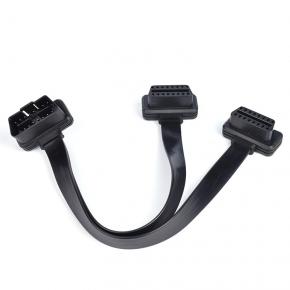 Car OBD2 one to two adapter cable OBD expansion cable one to two extension cable flat cable 16 pin 16 core copper wire