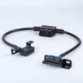 Car OBD interface expansion conversion cable OBD2 one-part-two connecting cable original car plug extension cable 16-pin 16-core