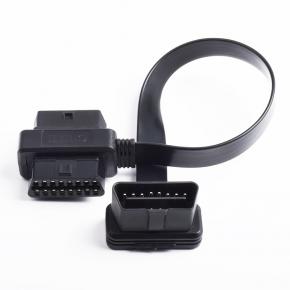 Car OBD cable OBD2 extension cable one point two noodle flat cable obd one tow two full core energised 0.3m