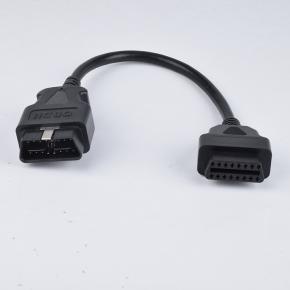 Car OBD Extension Cable Male to Female 16-pole Energised 16PIN OBD2 Diagnostic Tool Extension Cable with Metal Clip