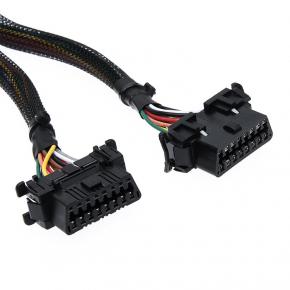 Military cable obd2 one point two extension cable car computer connection conversion plug male and female 16 pins 30CM