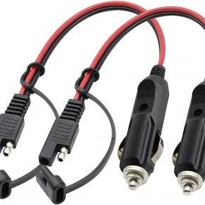 American style cigarette lighter to SAE cable Cigarette lighter plug power cord with indicator fuse car 12/24V